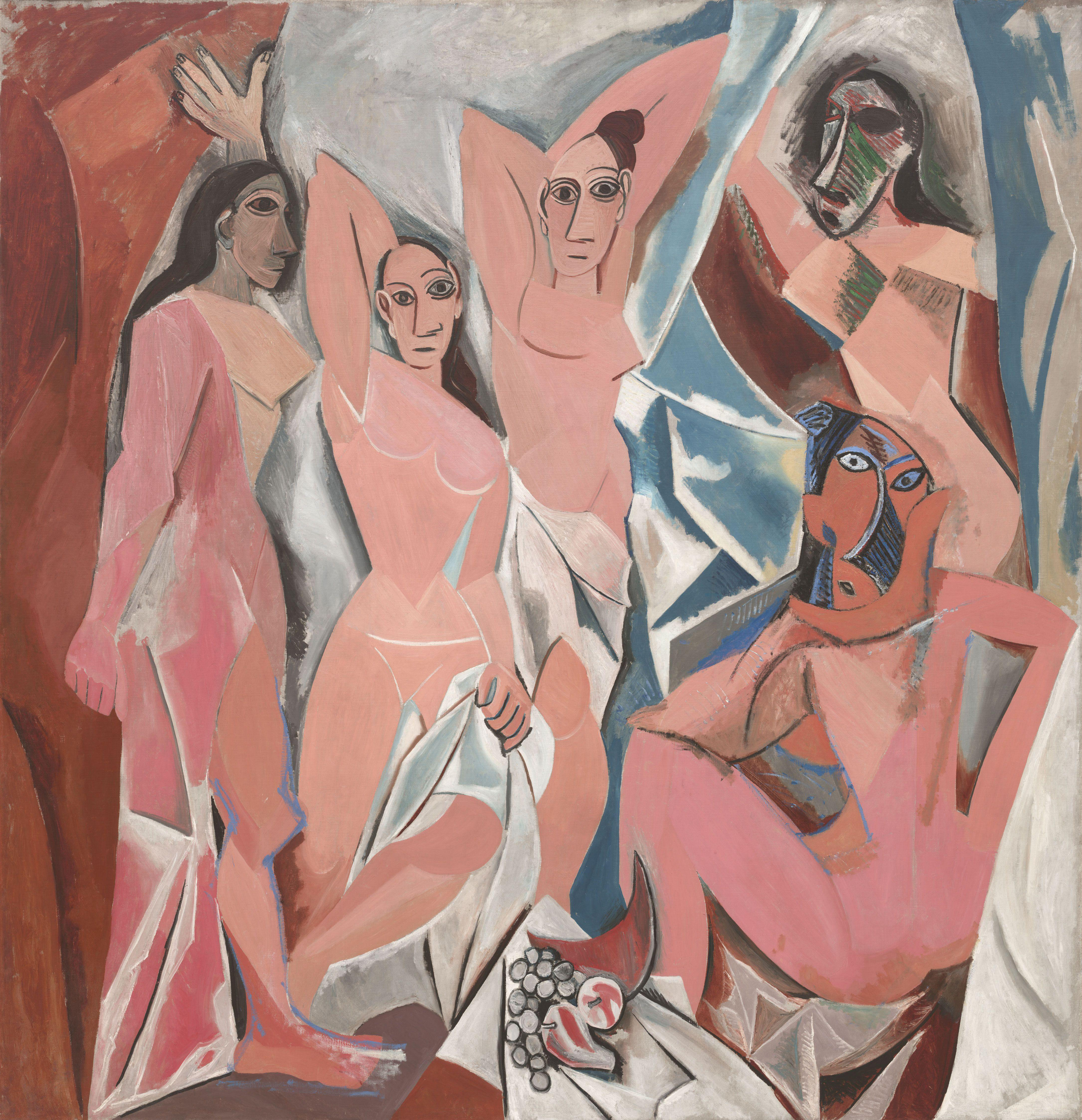 Pablo Picasso, Les Demoiselles d’Avignon, 1907. Oil on canvas. The Museum of Modern Art, New York