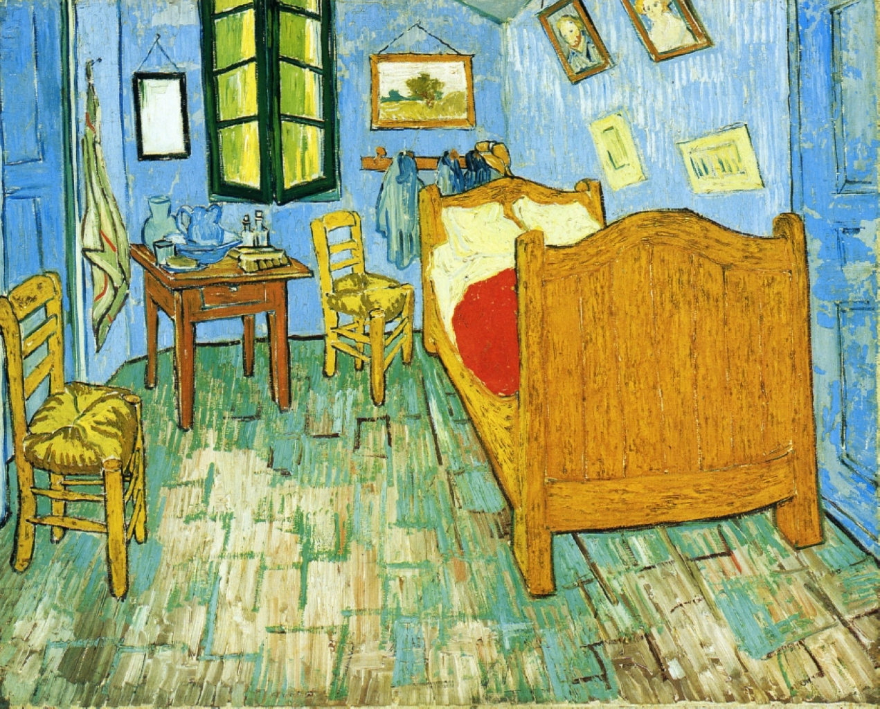 Vincent Van Gogh, Bedroom in Arles, 1889. Oil on canvas. Art Institute of Chicago, Illinois